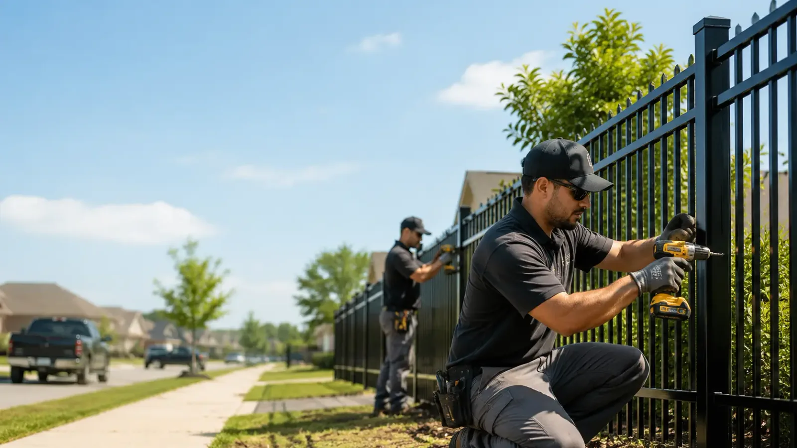 Metal Fence Installation in Chapman Ranch, TX